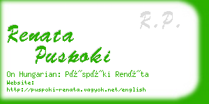 renata puspoki business card